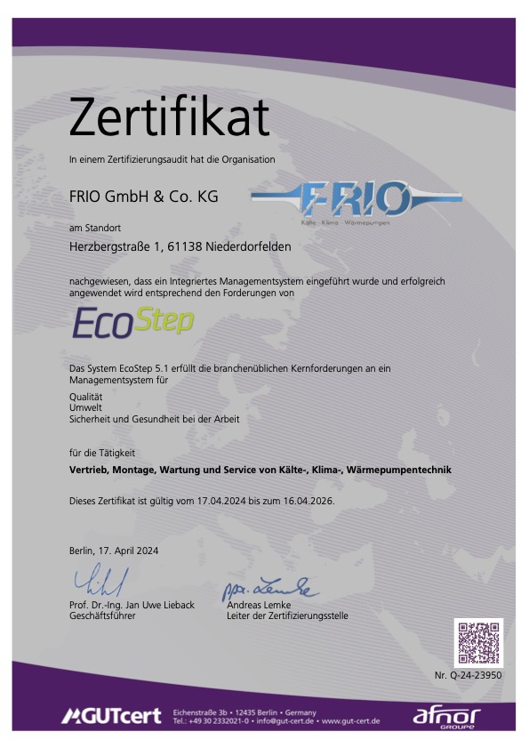 EcoStep 5.1 Zertifikat ab 17 04 2024